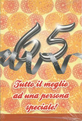 Picture of BIGLIETTI AUGURI ANNI 65 - 10pz - N.65