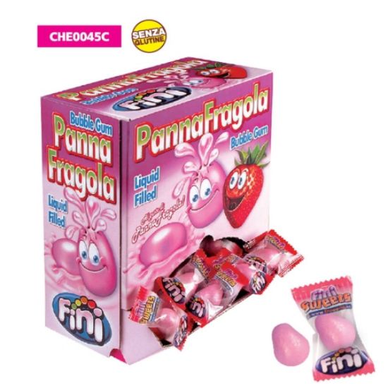 Picture of FINI GUM PANNA FRAGOLA 1x200pz SENZA GLUTINE