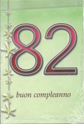 Picture of BIGLIETTI AUGURI ANNI 82 - 10pz - N.82