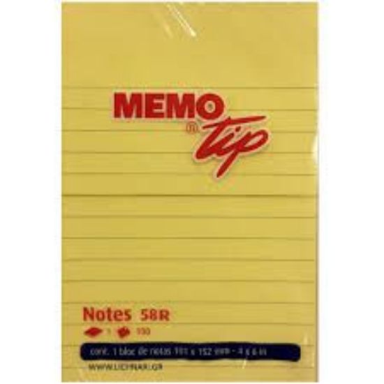 Picture of POST-IT 660 BLOCCO RIGATO 100X150 GIALLO MEMOTIP