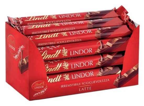 Immagine di LINDT BARRETTA SNACK 38gr 24pz - LATTE LINDOR