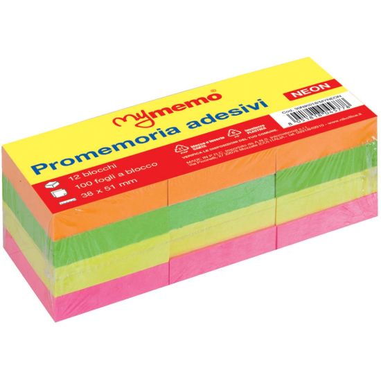 Immagine di POST-IT 653 38X51 12PZ NEON MEMOTIP