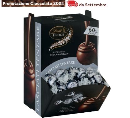 Immagine di LINDT BOULES LINDOR 1200gr FONDENTE60% 96pz bocca di lupo