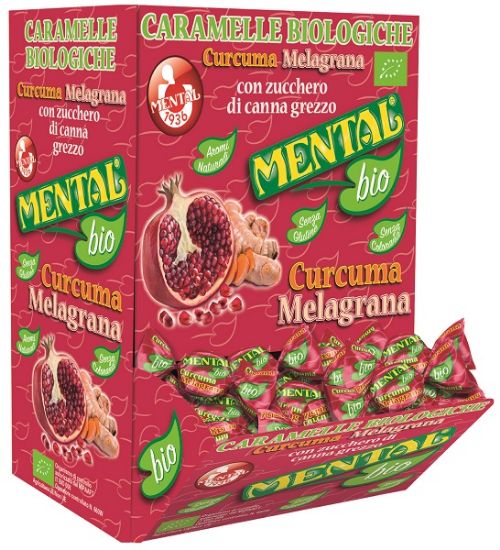 Picture of MENTAL CARAMELLE BIO CURCUMA E MELOGRANO 750gr BOCCA DI LUPO