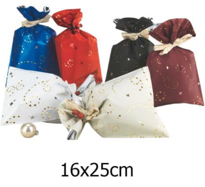 Immagine di BUSTA REGALO CELLO DECOR STELLANTI 16x25cm 100pz