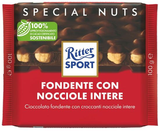 Picture of RITTER TAVOLETTE 10pz 100gr NOCCIOLE INTERE FONDENTE - EX