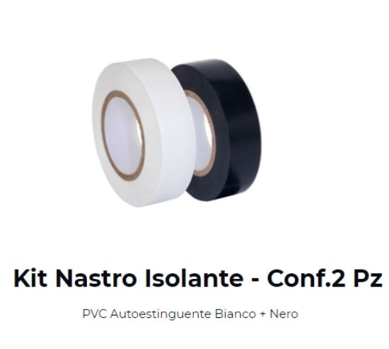 Immagine di SCOTCH ISOLANTE 19mm X 10mt BIANCO + NERO 2pz AUTOESTINGUENTE