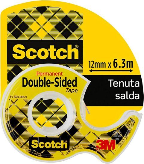 Immagine di SCOTCH BIADESIVO 12mm X 6,3mt BIADESIVO SCOTCH 1x8pz - 3611