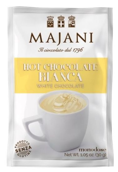 Immagine di CIOCCOLATA MAJANI 25pz BIANCA BUSTINA MONODOSE