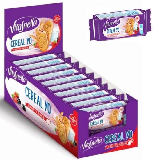 Immagine di BISCOTTI VITASNELLA CERAL-YO FRUTTI ROSSI SAIWA 18pz