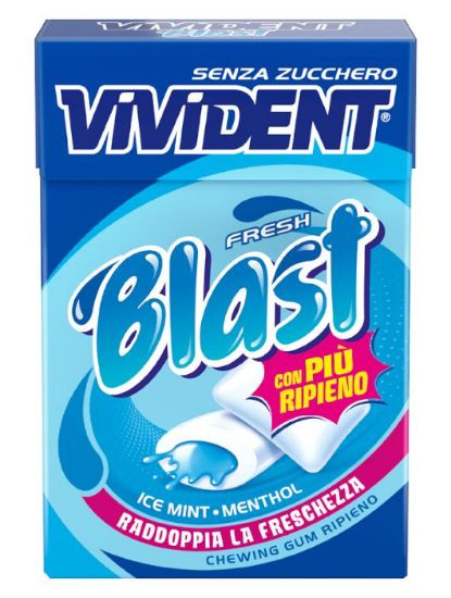 Picture of PERFETTI VIVIDENT ASTUCCIO BLAST BLUE FRESH MENTHOL/ICE S/Z 20pz