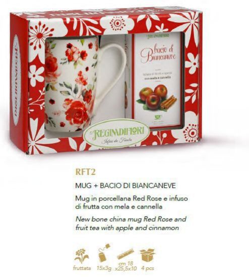 Immagine di REGINADIFIORI SCATOLA REGALO MUG + TISANA BACIO DI BIANCANEVE