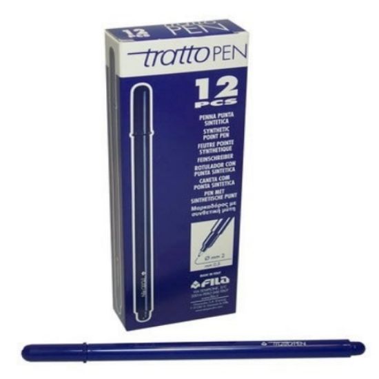 Immagine di PENNARELLI TRATTO PEN 12pz BLU TAPPO 0,5mm F8003B - FILA