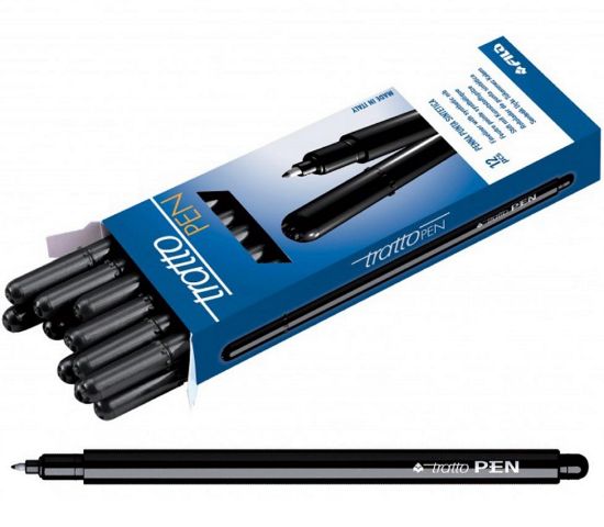 Immagine di PENNARELLI TRATTO PEN 12pz NERO TAPPO 0,5mm F8003N