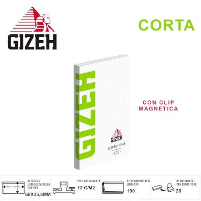 Picture of CARTINE GIZEH CORTA DOPPIA GREEN SUPER FINE 20pz Custodia Magnetica - PROV-A01090005