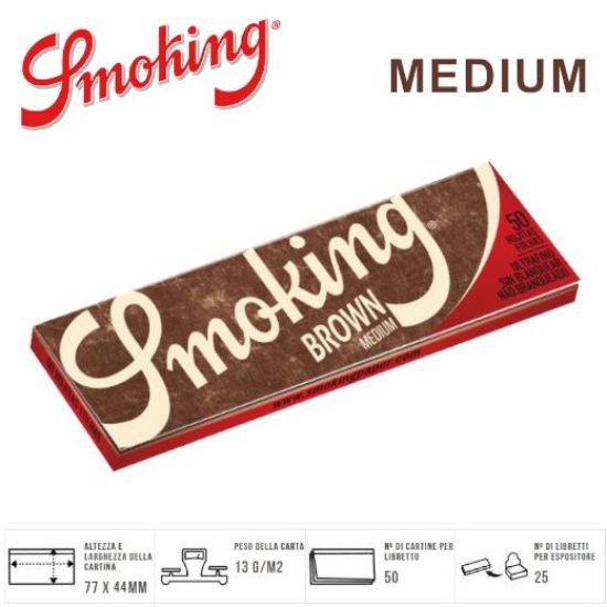 Picture of CARTINE SMOKING MEDIUM BROWN 25pz (Acc.4,50 )-PROV-A07002002