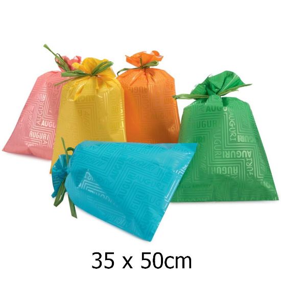 Immagine di BUSTA REGALO CELLO DECOR AUGURI SPRING 35X50cm 50pz