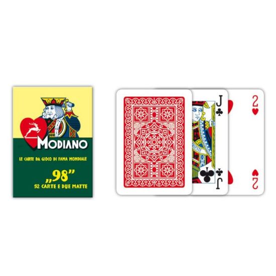 Immagine di CARTE DA POKER 98 ROSSE MODIANO 1pz