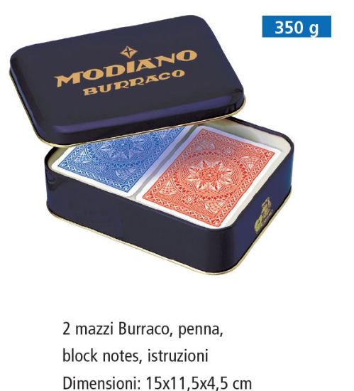 Picture of CARTE DA GIOCO BURRACO EXTRA MODIANO 1pz CONFEZIONE DI LATTA