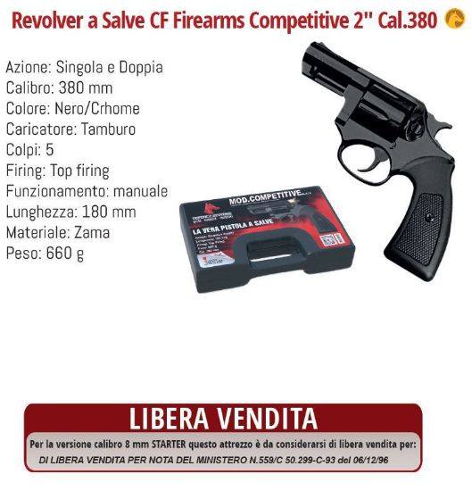 Immagine di PISTOLA A SALVE REVOLVER 380 BLACK 1pz DEFENCE SYSTEM