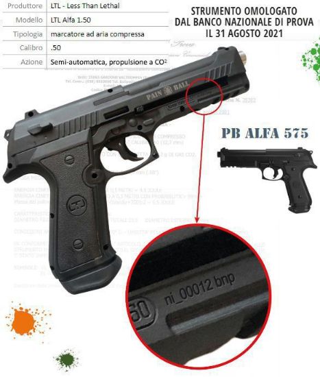 Immagine di PISTOLA MARCATORE GAS Co2  JAULE 7,5 cal.50mm 1pz BLACK - DEFENCE SYSTEM