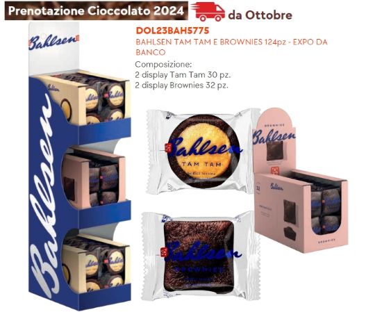 Immagine di BAHLSEN TAM TAM E BROWNIES 124pz - EXPO DA BANCO - PR2024