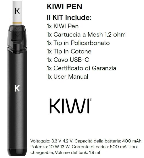 Picture of KIWI PEN KIT IRON GATE - KIWI VAPOR (pvp.29,90)