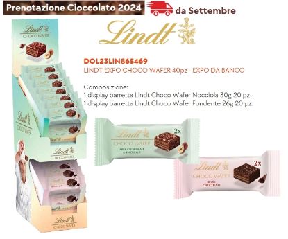 Immagine di LINDT EXPO CHOCO WAFER 40pz - EXPO DA BANCO