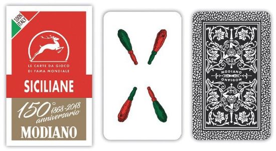 Picture of CARTE DA GIOCO SICILIANE 150 ROSSO MODIANO 1pz