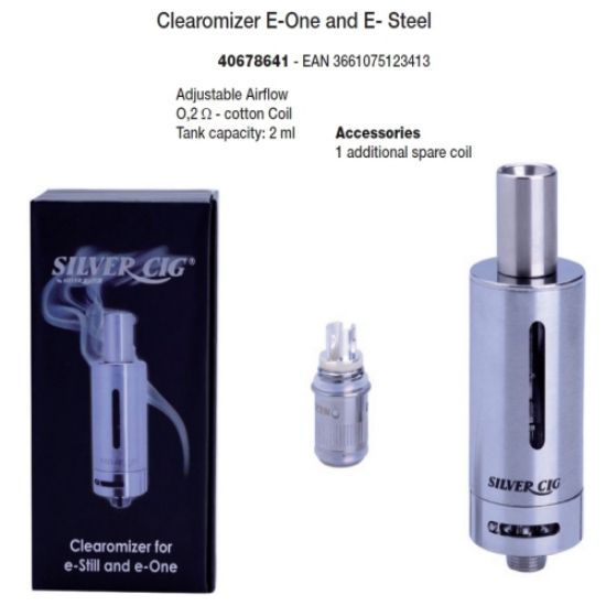 Picture of SILVER MATCH ATOMIZZATORE TANK CON CONTROLLO TEMPERATURA 1pz MODELLI EONE - ESTEEL