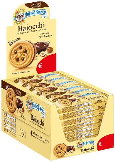 Immagine di BISCOTTI BAIOCCHI NOCCIOLA 42pz 28gr MULINO BIANCO