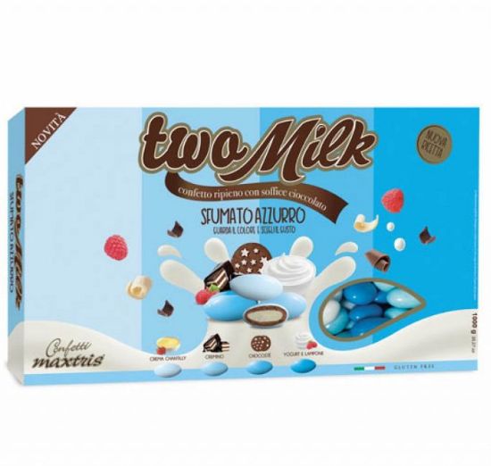 Immagine di CONFETTI MAXTRIS 1KG TWO MILK SFUMATO AZZURRO