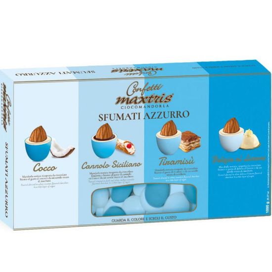 Immagine di CONFETTI MAXTRIS 1KG CIOCCOL.SFUMATI AZZURRI