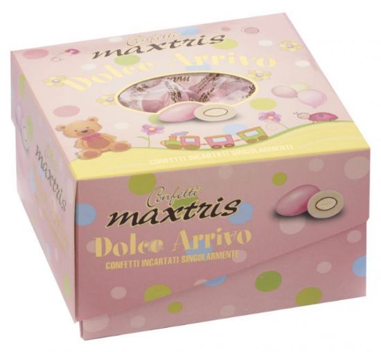 Immagine di CONFETTI MAXTRIS 500gr DOLCE ARRIVO ROSA MONODOSE