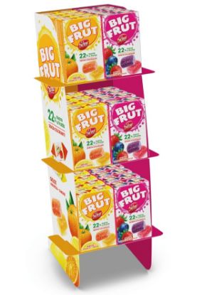 Immagine di DUFUR CARAMELLE BIG FRUIT 24pz 39gr ASSORTITI + EXPO IN CARTONE DA BANCO