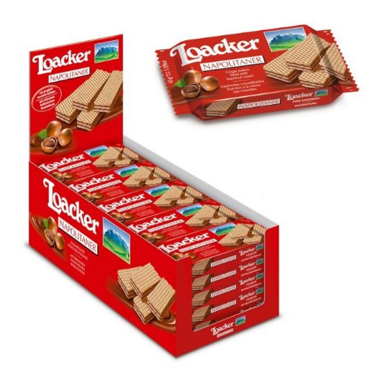 Picture of BISCOTTI WAFER LOACKER NAPOLITANER 45g 25pz