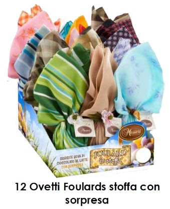 Immagine di MESSORI EXPO OVETTO 12pz FOULARD STOFFA - 20gr