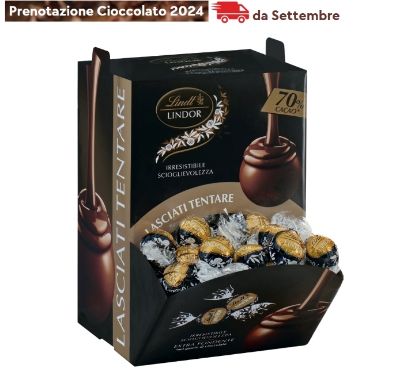 Immagine di LINDT BOULES LINDOR 1200gr FONDENTE70% 96pz bocca di lupo