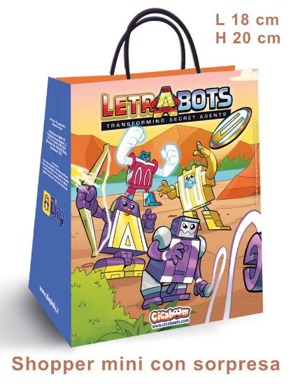 Immagine di BUSTA SORPRESA 1x6 buste LETRABOTS MINI SHOPPER (V.5,90)