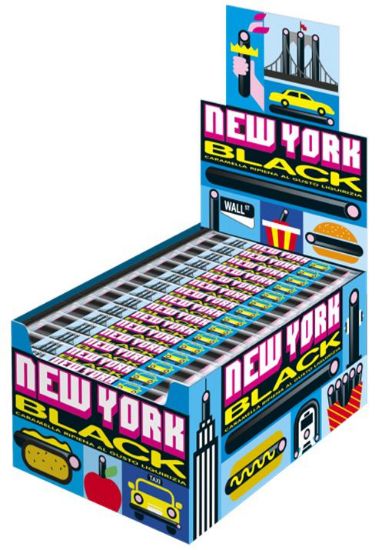 Immagine di PERFETTI NEW YORK BLACK LIQUIRIZIA 150pz