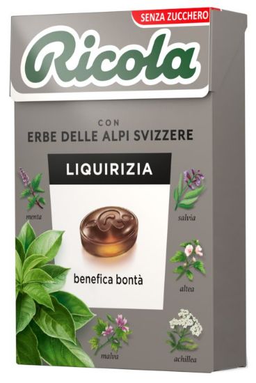 Picture of RICOLA ASTUCCIO LIQUIRIZIA SENZA ZUCCHERO 50g 20pz