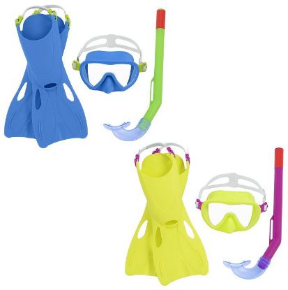 Picture of NUOTO MASCHERA CON BOCCAGLIO + PINNE tg24-27 3-6anni - SET SNORKELING