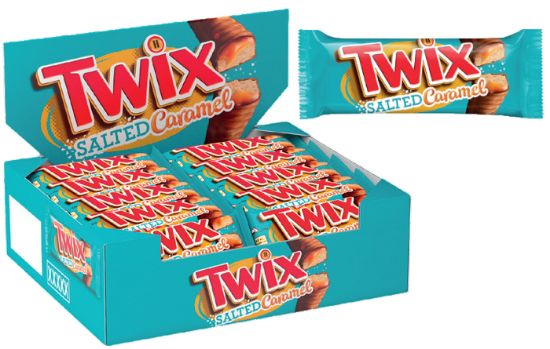 Picture of MASTERFOOD TWIX CARAMELLO SALATO 46gr 32pz