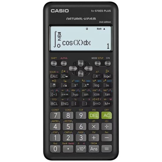 Picture of CALCOLATRICE CASIO DA TAVOLO FX570ES 161x80x12mm 403 FUNZIONI 1pz 12 CIFRE