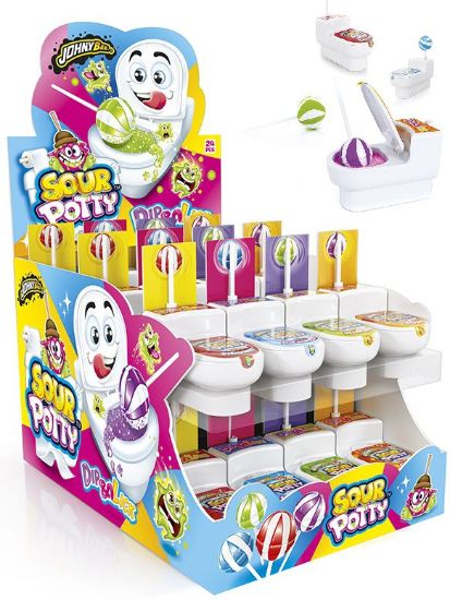 Immagine di JOY TOYS SOUR POTTY LOLLI POP 24pz 19gr - JOYGUM