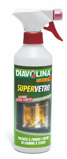 Immagine di DETERGENTE PULITORE VETRI CAMINI E STUFE DIAVOLINA SPRAY 500ml 1pz