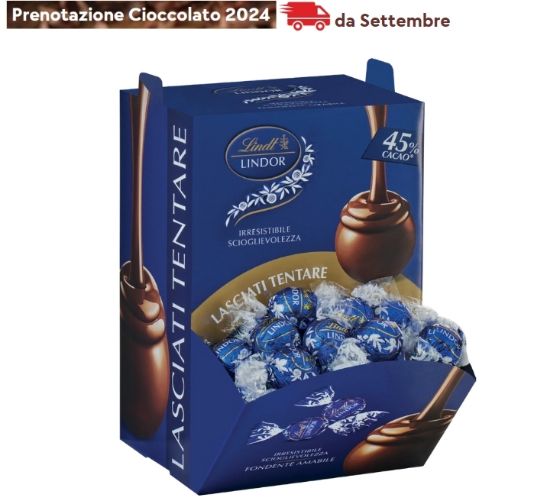 Immagine di LINDT BOULES LINDOR 1200gr FONDENTE45% 96pz bocca di lupo