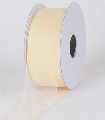 Immagine di NASTRI 40mm ORGANZA 50mt BEIGE 02