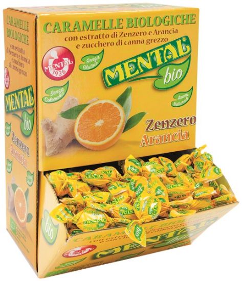 Picture of MENTAL CARAMELLE BIO ZENZERO E ARANCIA 750gr BOCCA DI LUPO