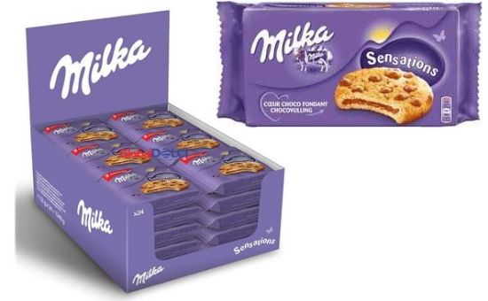 Picture of BISCOTTI MILKA COOKIE 52gr 24pz - BISCOTTO RIPIENO CIOCCOLATO SENSATIONS